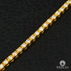 Bracelet à Diamants en Or 14K | Bracelet Homme 2.5mm Tennis Diamant Or Jaune