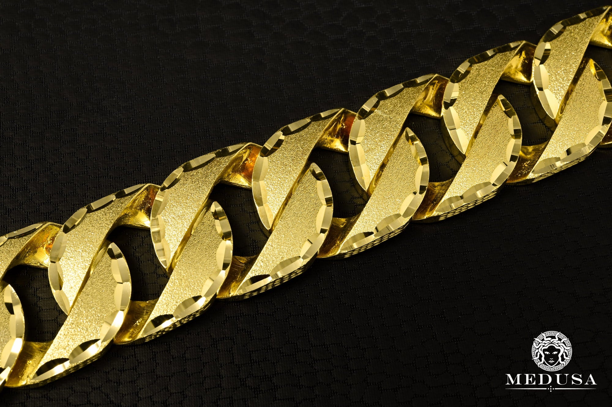 Bracelet en Or 10K | Bracelet Homme 24mm Bracelet Miami M-Jumbo