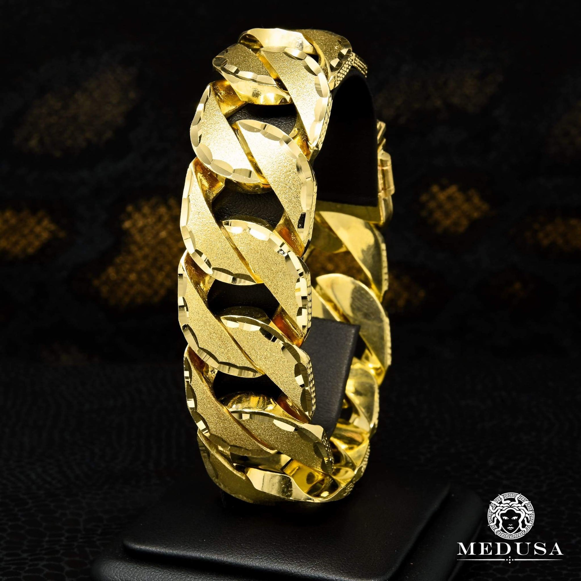 Bracelet en Or 10K | Bracelet Homme 24mm Bracelet Miami M-Jumbo