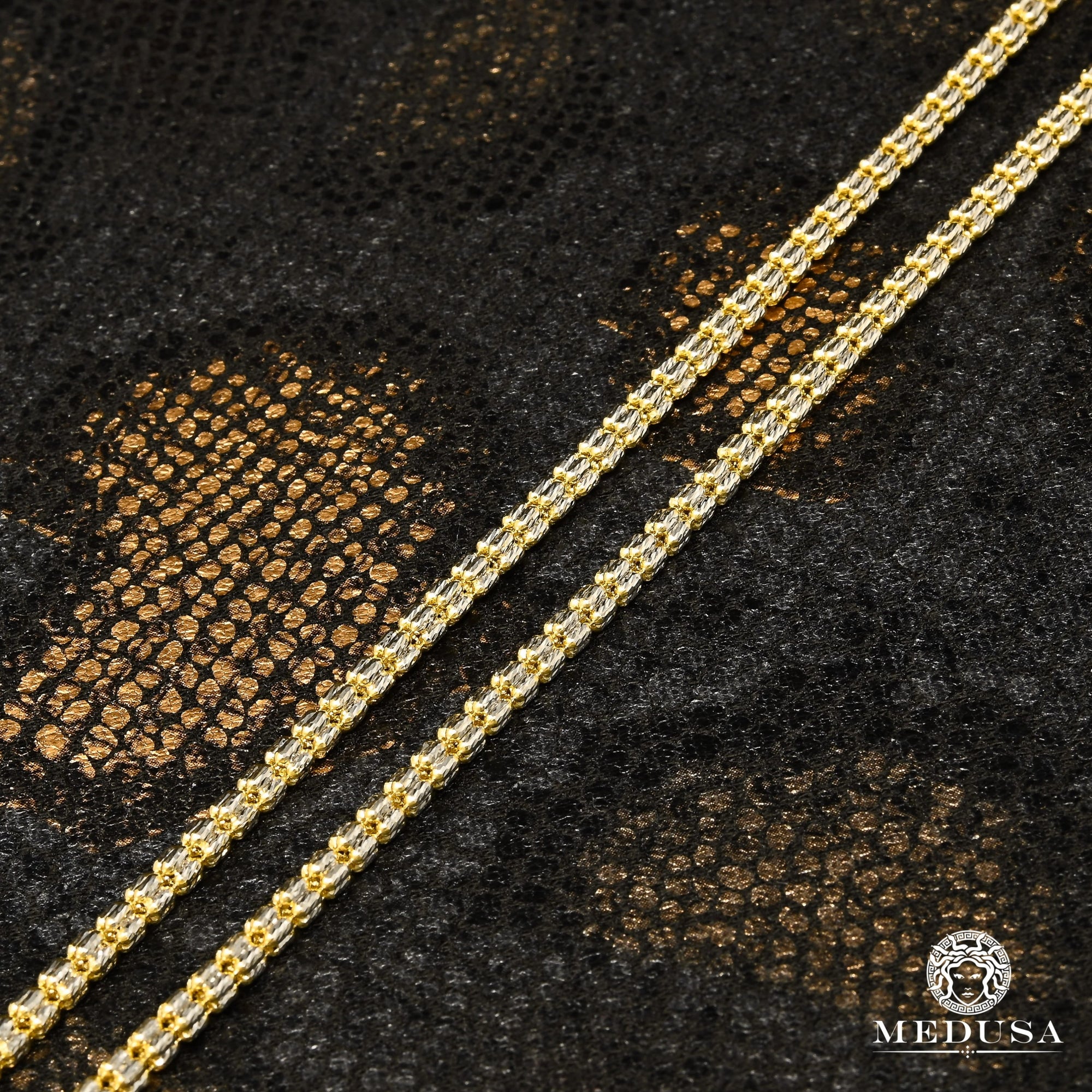 Chaîne en Or 10K | Chaîne 3.5mm Ice Chain 2 Tons