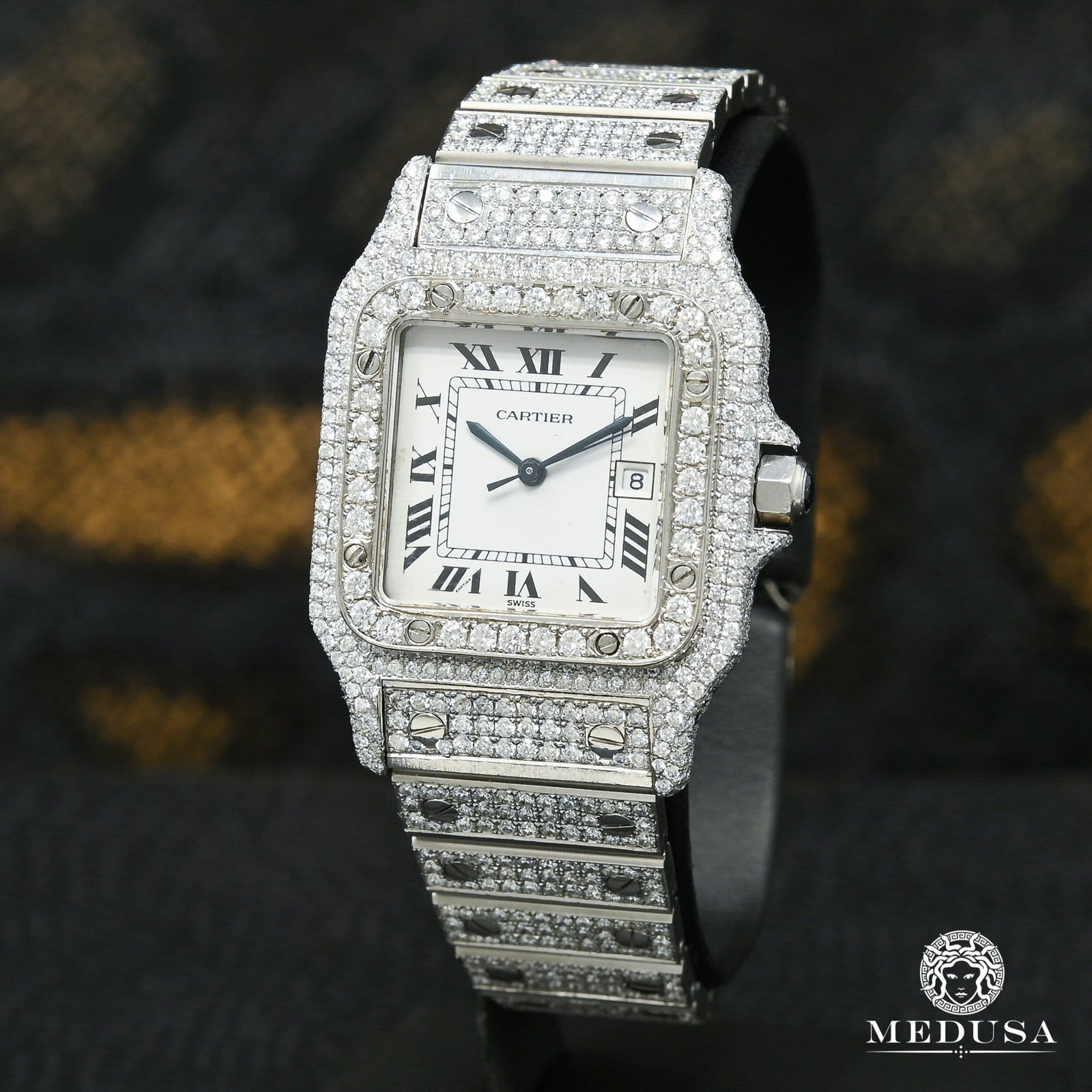 Montre Cartier | Montre Femme 31mm Cartier Santos Galbée - Iced Stainless