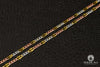 Collier en Or 10K | Collier Femme 3mm Figaro Fancy 3 Tons