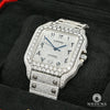 Montre Cartier | Montre Homme 40mm Cartier Santos 100 - Full Arabic Iced Stainless