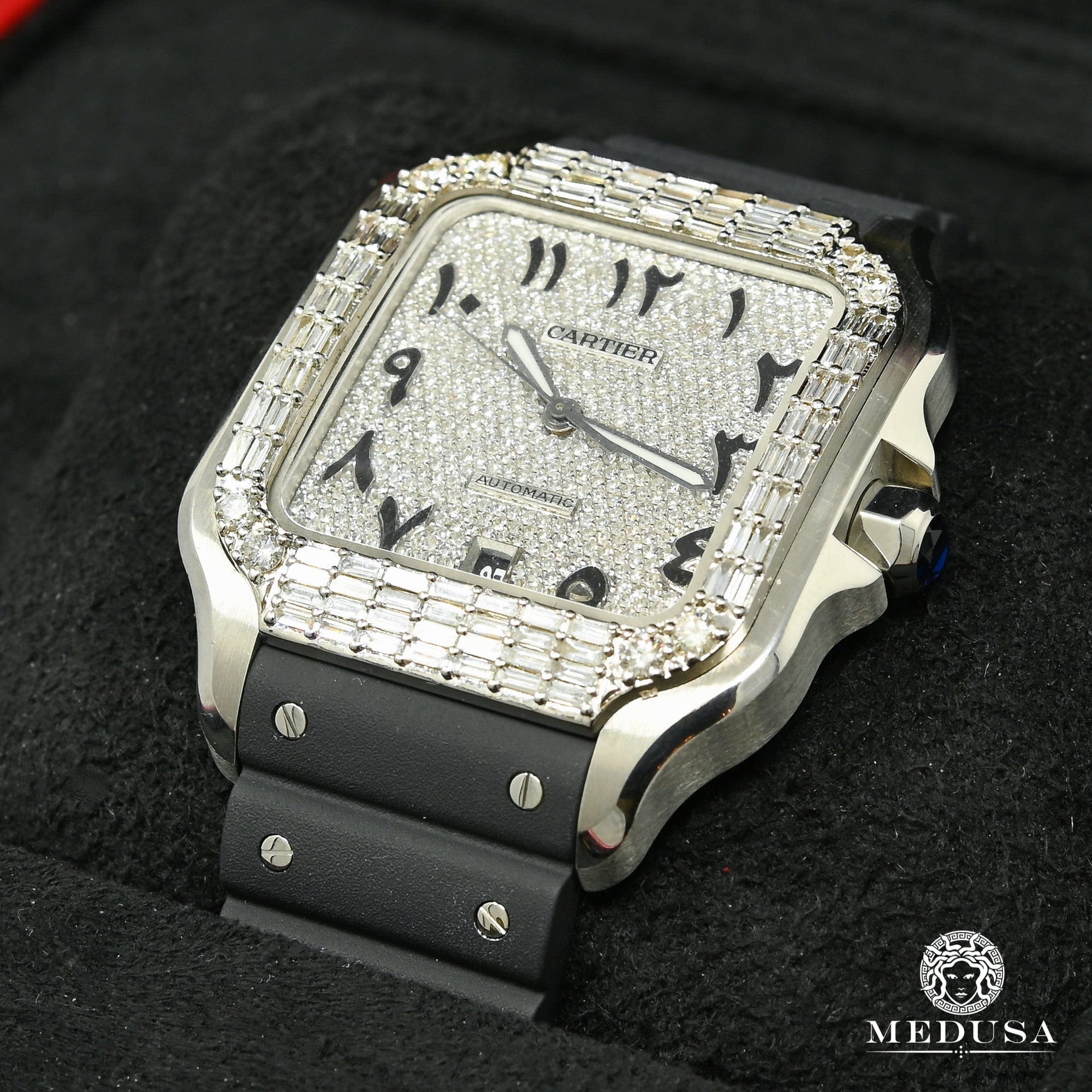 Montre Cartier | Montre Homme 40mm Cartier Santos 100 XL - Arabic Emerald Cut Stainless