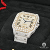 Montre Cartier | Montre Homme 40mm Cartier Santos 100 XL - Full Dial Iced Or 2 Tons