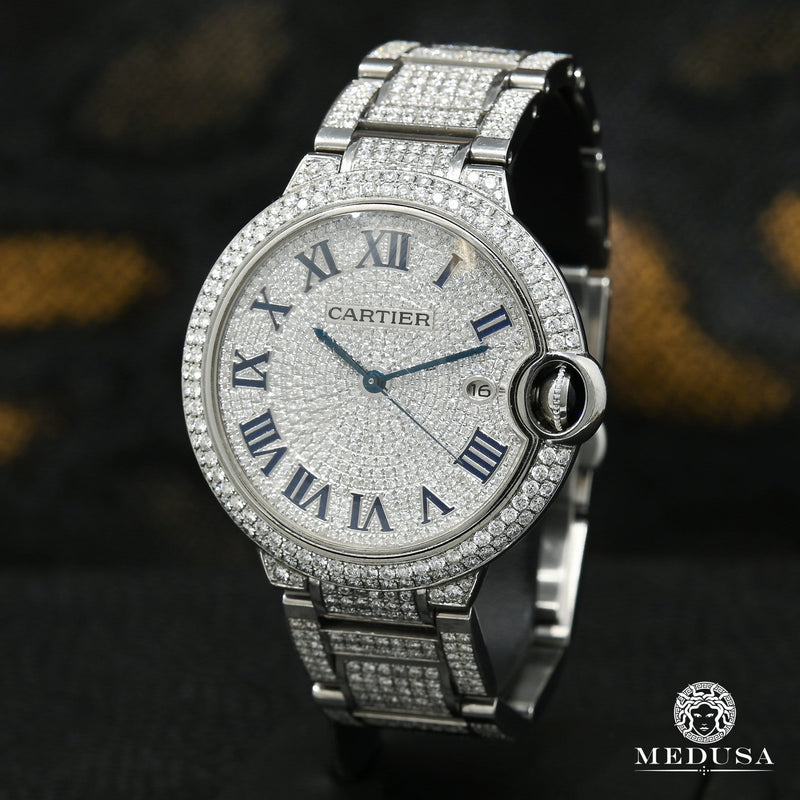 Montre Cartier | Montre Homme 42mm Cartier Ballon Bleu - Iced Stainless