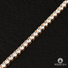 Bracelet à Diamants en Or 10K | Bracelet Homme 4mm Bracelet Tennis Or Rose 7.5’’ / Or Rose