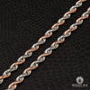 Chaîne en Or 10K | Chaîne 4mm Torsade Or Rose 2 Tons