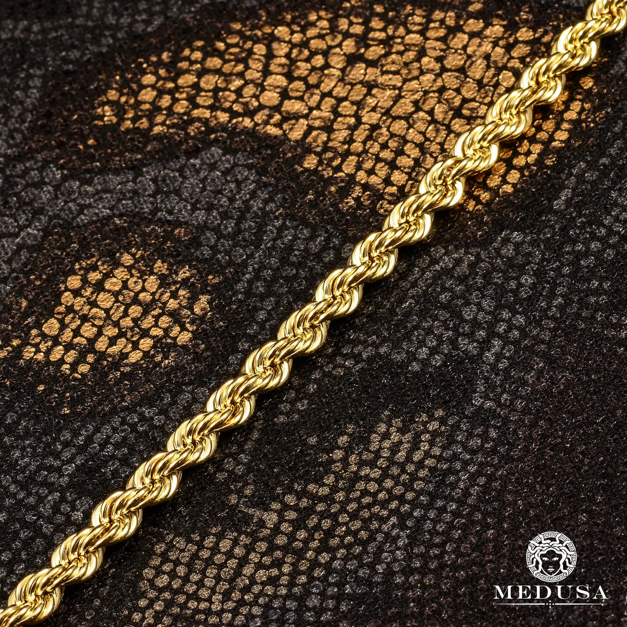 Bracelet en Or 10K | Bracelet Homme 5mm Bracelet Torsade