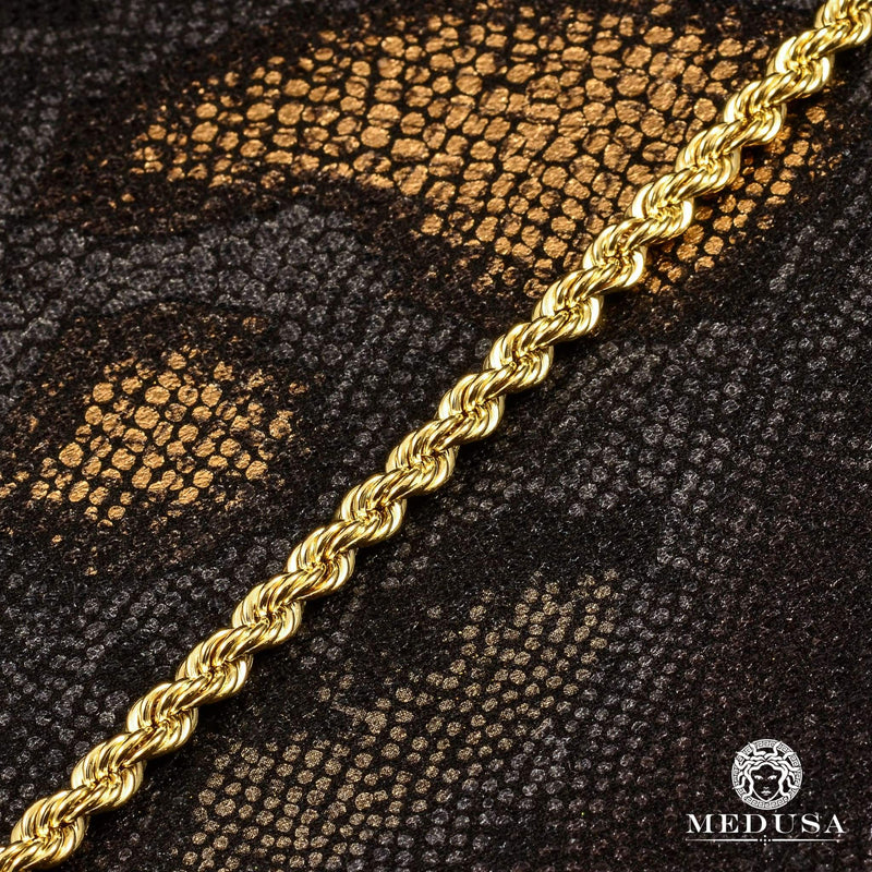 Bracelet en Or 10K | Bracelet Homme 5mm Bracelet Torsade