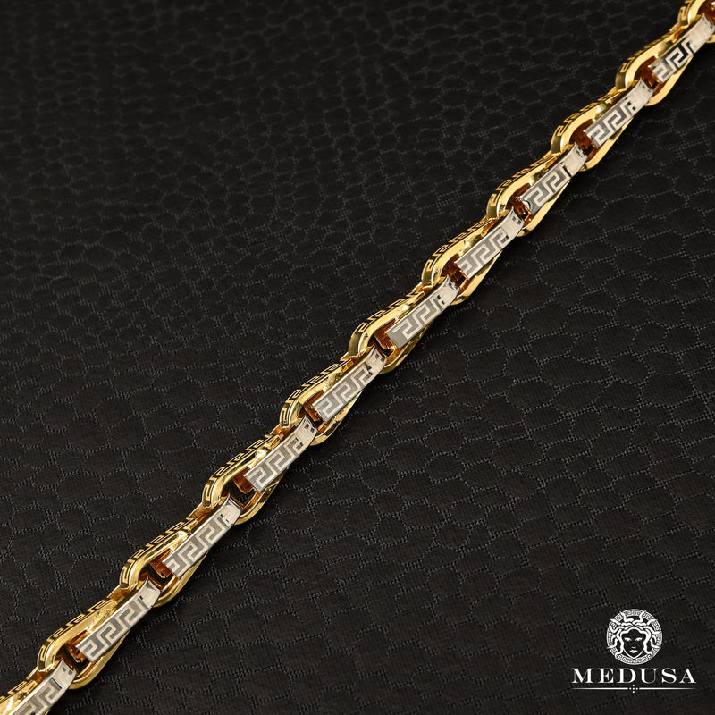 Bracelet en Or 10K | Bracelet Homme 6mm Bracelet Bullet Versace