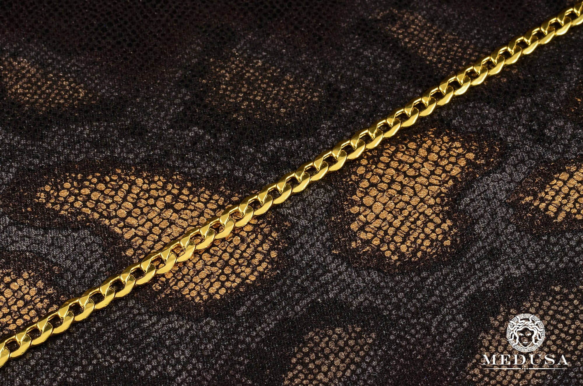 Bracelet en Or 10K | Bracelet Homme 6mm Bracelet Curb Link Hollow