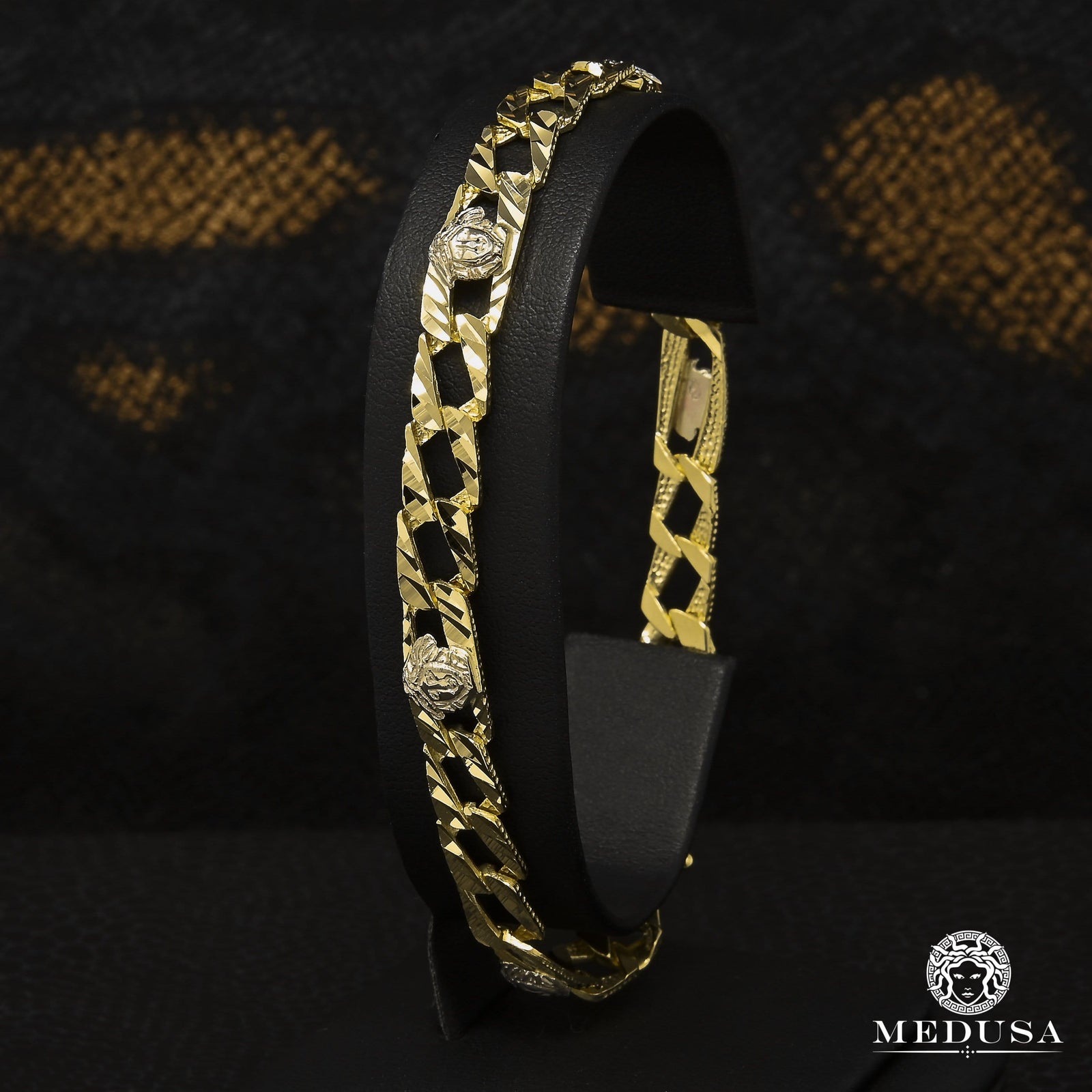 Bracelet en Or 10K | Bracelet Homme 7mm Bracelet Gianni M339