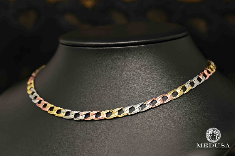 Collier en Or 10K | Collier Femme 7mm Meshy M ALM 3 Tons