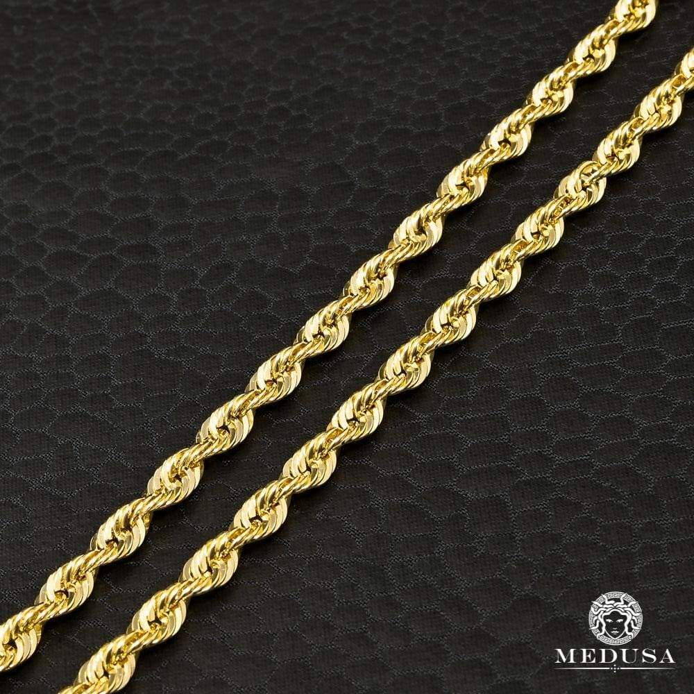 Chaîne en Or 10K | Chaîne 7mm Torsade Laser Cut