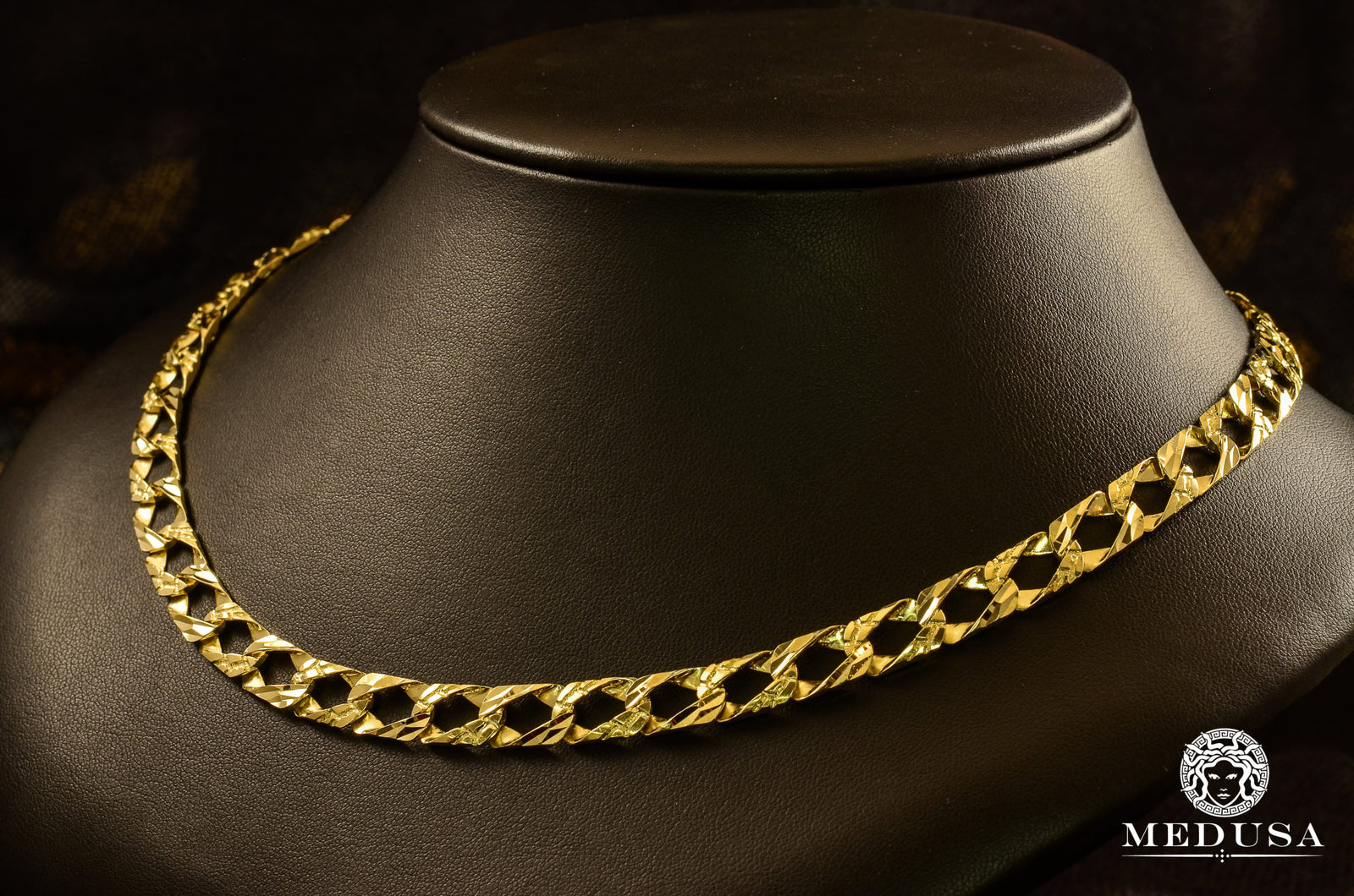 Chaîne en Or 10K | Chaîne Gourmette 8.5mm Rock M1