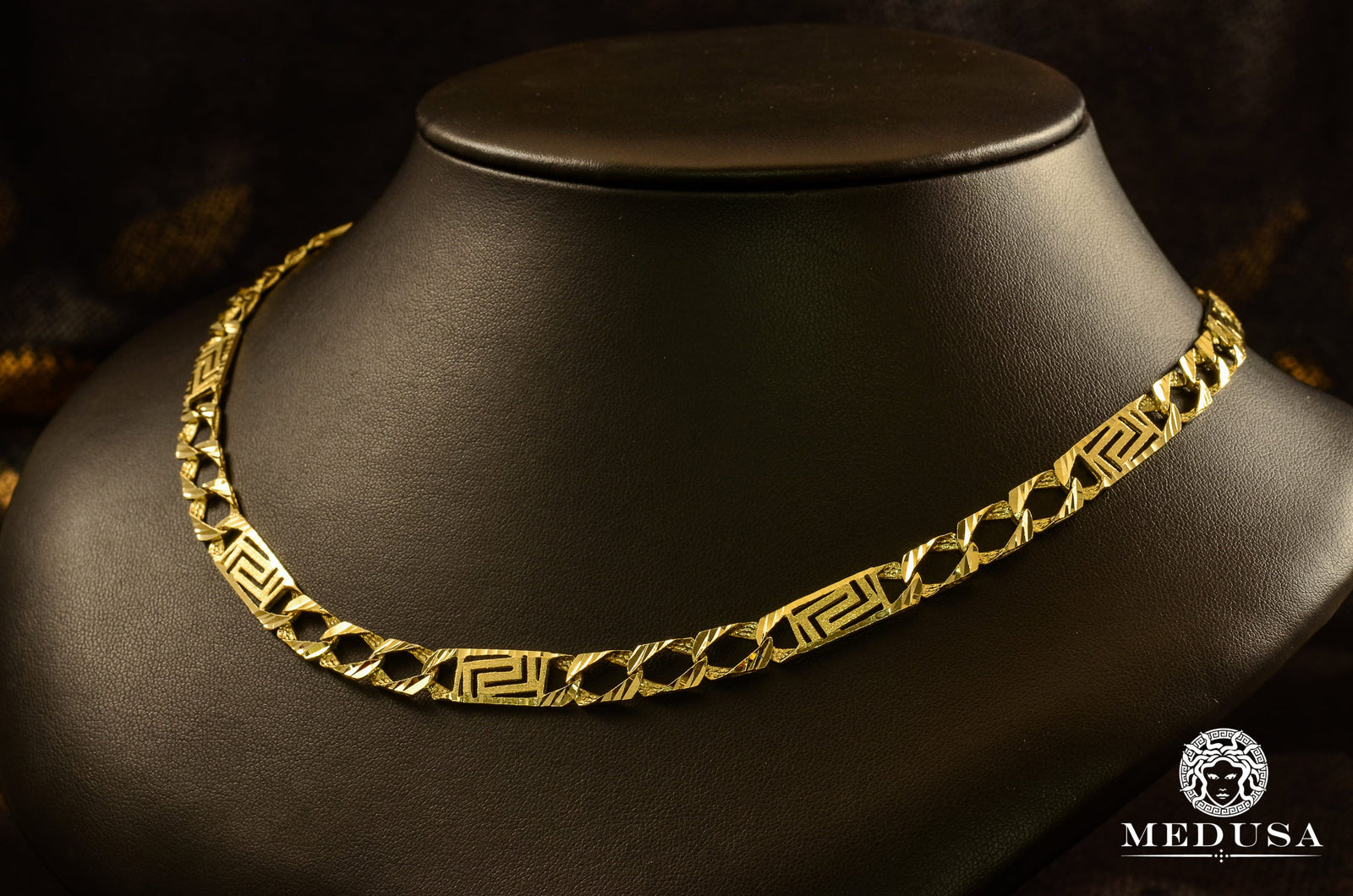 Chaîne en Or 10K | Chaîne Gourmette 8mm Gianni M7 18’’ / Or Jaune