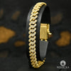 Bracelet à Diamants en Or 10K | Bracelet Homme 9.5mm Bracelet Cuban Iced Jumbo Lock