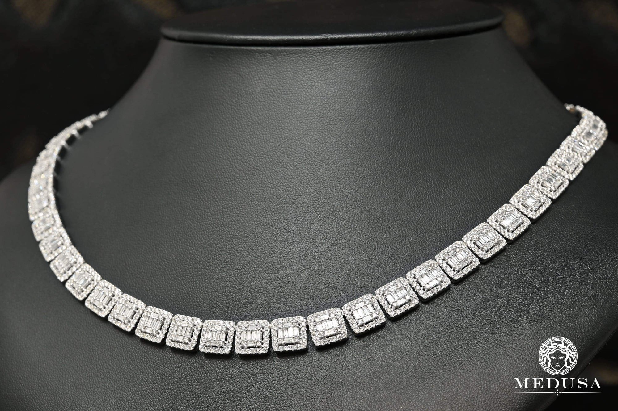 9.5mm Square Tennis Baguette Or Blanc