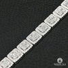 Chaîne à Diamants en Or 14K | Chaîne 9.5mm Square Tennis Baguette Or Blanc 20’’ / Or Blanc