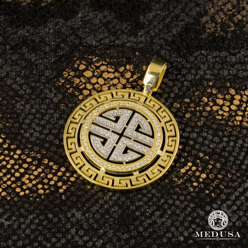 Pendentif en Or 10K | Médaillon Aegis F4 Or Jaune