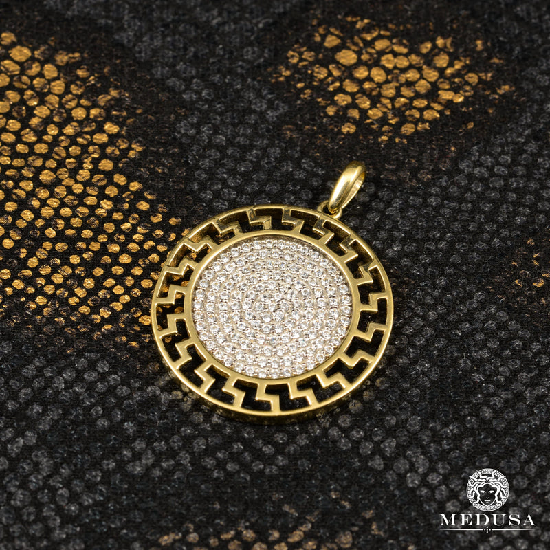 Pendentif en Or 10K | Médaillon Aegis F6 Or Jaune