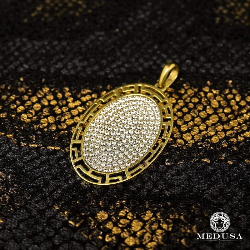 Pendentif en Or 10K | Médaillon Aegis F7 Or Jaune