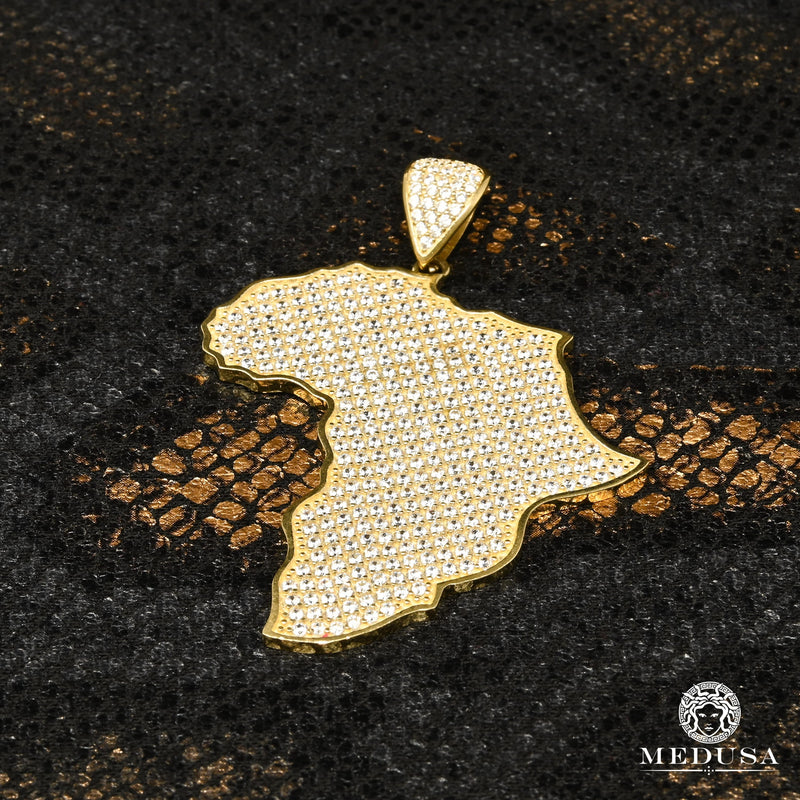 Pendentif en Or 10K | Pendentif Divers Africa X1 Or Jaune