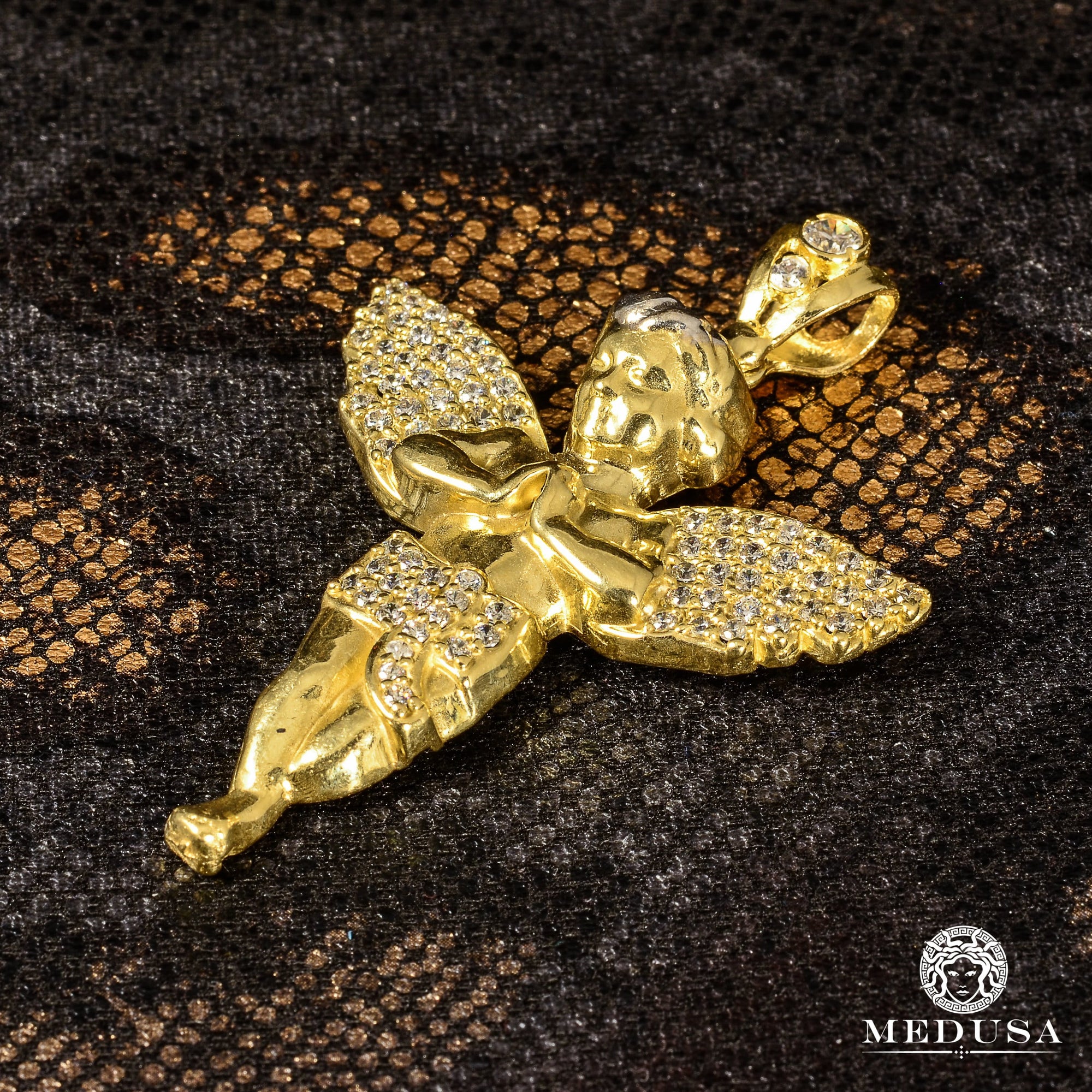 Pendentif en Or 10K | Pendentif Divers Angel X1 49mm / Or Jaune