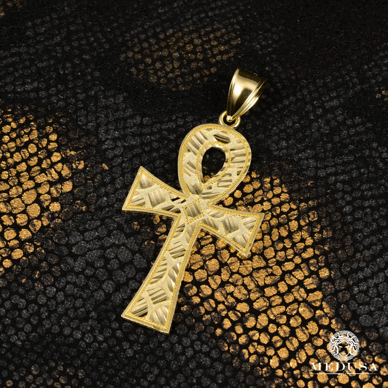 Pendentif en Or 10K | Pendentif Croix Ankh X5
