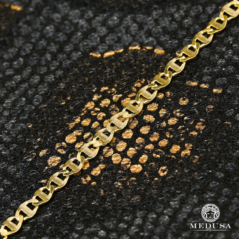 Bracelet en Or 10K | Bracelet Cheville Anklet F1 Mariner Or Jaune