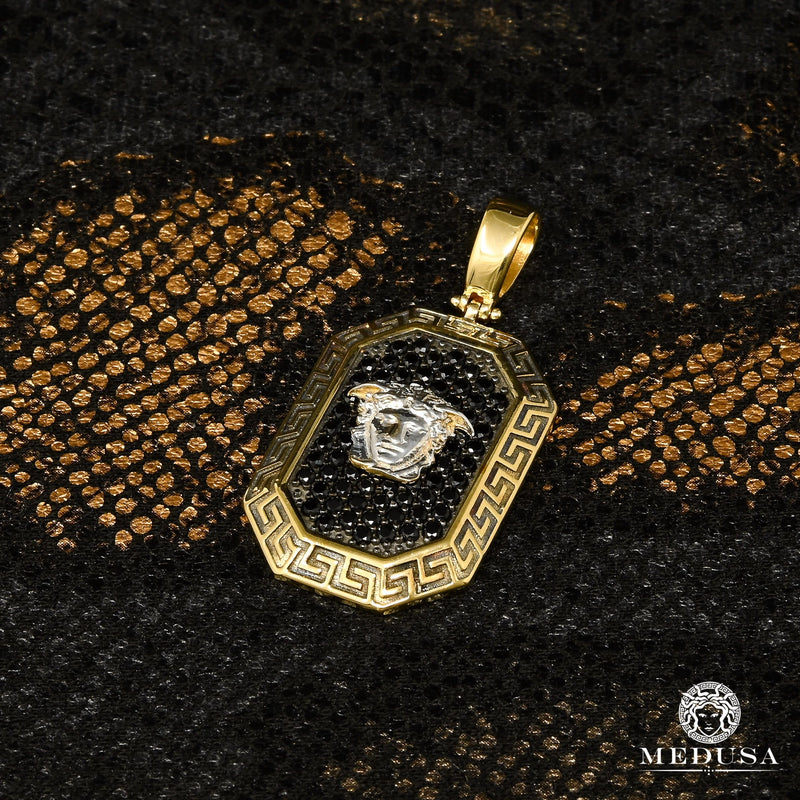Pendentif en Or 10K | Médaillon Artémis F10 Or 2 Tons
