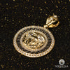 Pendentif en Or 10K | Médaillon Athéna F3 37mm / Or 2 Tons