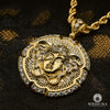 Pendentif en Or 10K | Médaillon Athéna F6 84mm / Or Jaune