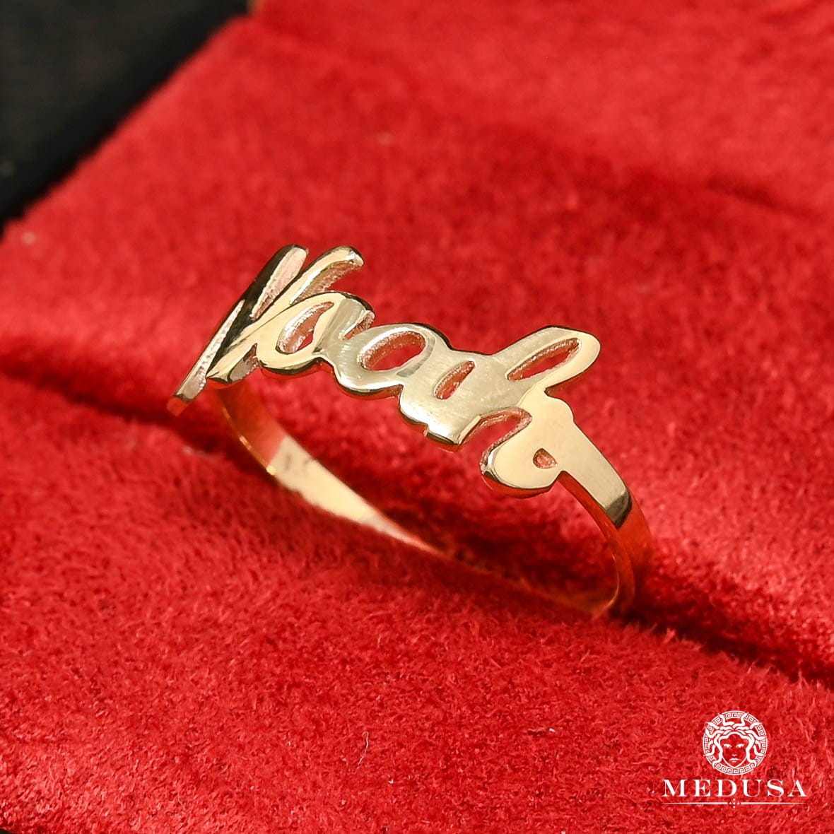 Bague en Or Custom | Bijoux Custom Bague Prénom Sur Mesure Or Jaune