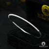 Bracelet à Diamants en Or 14K | Bracelet Femme Bangle D1 Diamant Or Blanc
