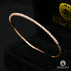 Bracelet à Diamants en Or 14K | Bracelet Femme Bangle D1 Diamant Or Rose