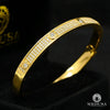 Bracelet à Diamants en Or 10K | Bracelet Homme Bangle D2 Diamant Or Jaune