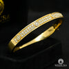 Bracelet à Diamants en Or 10K | Bracelet Homme Bangle D3 Diamant Or Jaune