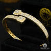Bracelet à Diamants en Or 14K | Bracelet Homme Bangle D4 Diamant