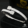 Bracelet à Diamants en Or 14K | Bracelet Homme Bangle D4 Diamant Or Blanc