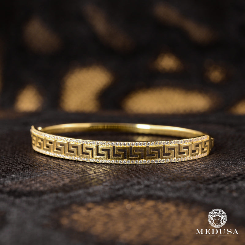 Bracelet Rigide en Or 10K | Bracelet Femme Bangle F1 Or Jaune