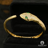 Bracelet Rigide en Or 10K | Bracelet Femme Bangle X11 Snake Or Jaune