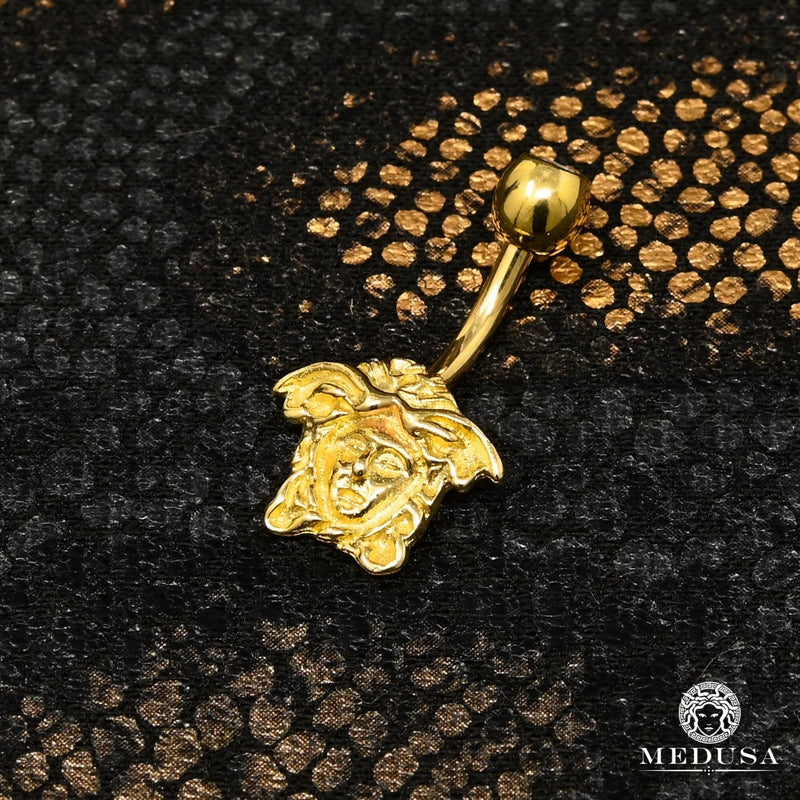 Barbell de Nombril en Or 14K | Bijoux Piercing Barbell F22 Or Jaune