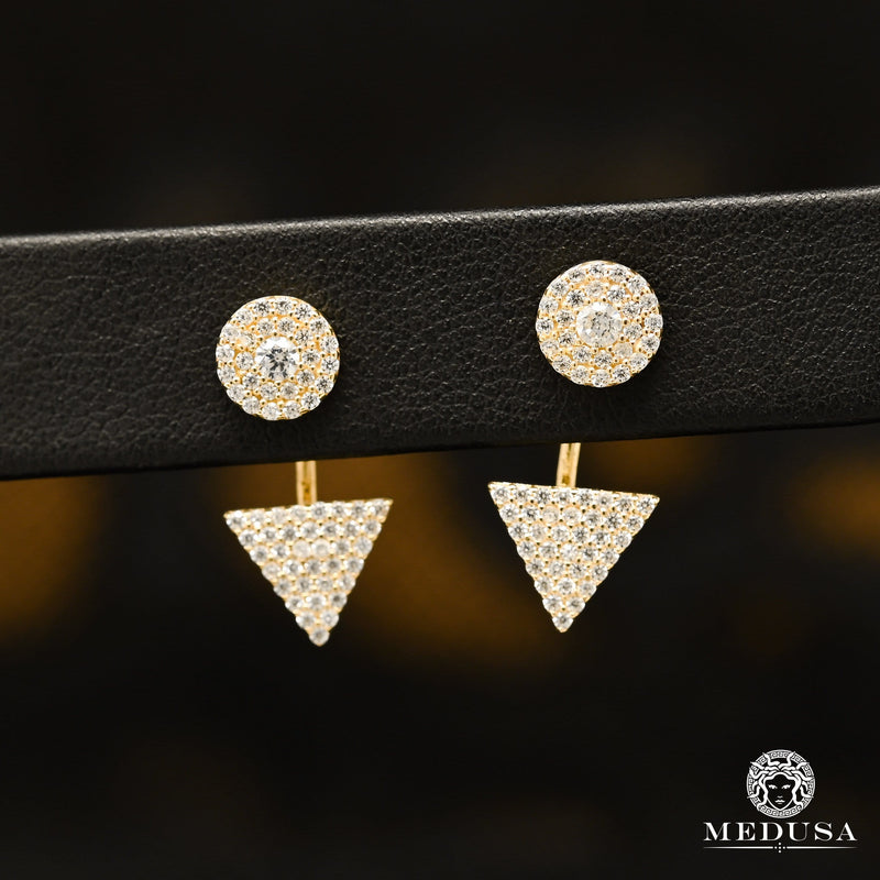 Studs en Or 10K | Boucles d’Oreilles Bolt F2 - Triangle Or Jaune