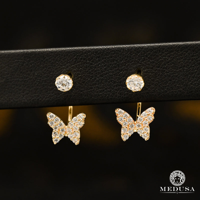 Studs en Or 10K | Boucles d’Oreilles Bolt F3 - Butterfly Or Jaune