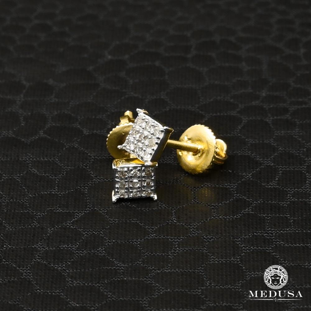 Studs à visser - Or 10K jaune perle poli 5mm - BOG716