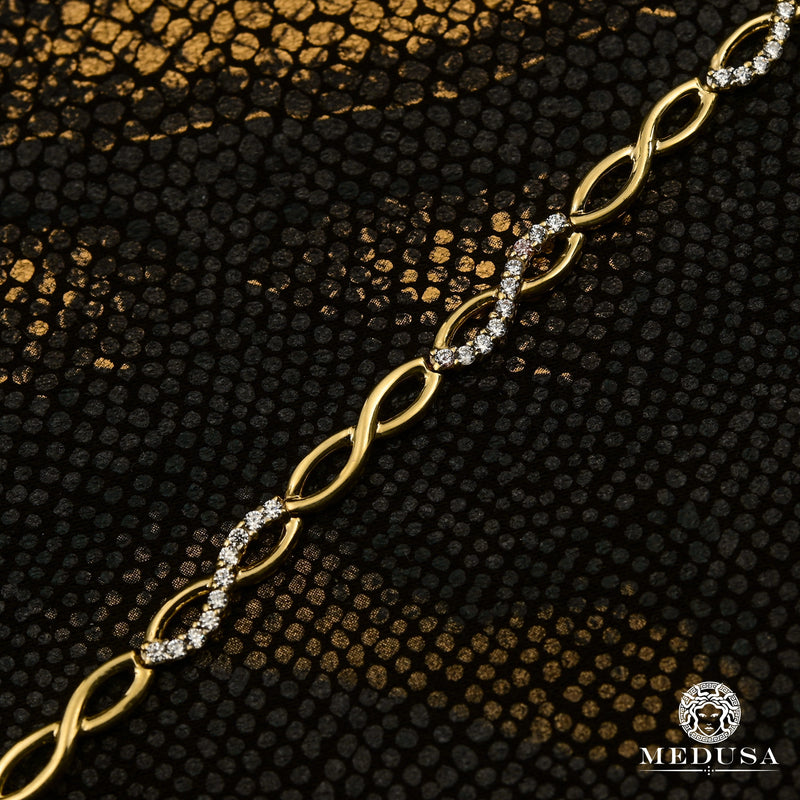 Bracelet en Or 10K | Bracelet Femme Boundless F11 Infinity Or Jaune