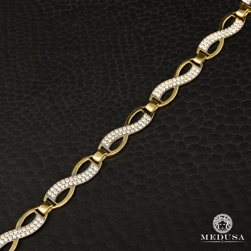 Bracelet en Or 10K | Bracelet Femme Boundless F16 Infinity Or Jaune