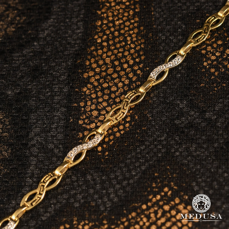 Bracelet en Or 10K | Bracelet Femme Boundless F2 - Infinity Or Jaune